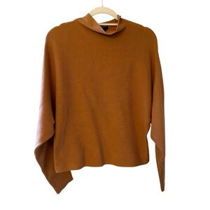 Free Press Mock Neck Sweater in Rich Tan